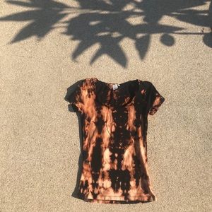 Short Sleeve Bleached Black Tee